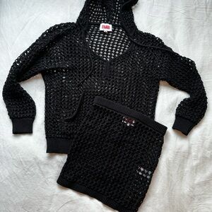 Solid & Striped Baja Cover Up hoodie & skirt set